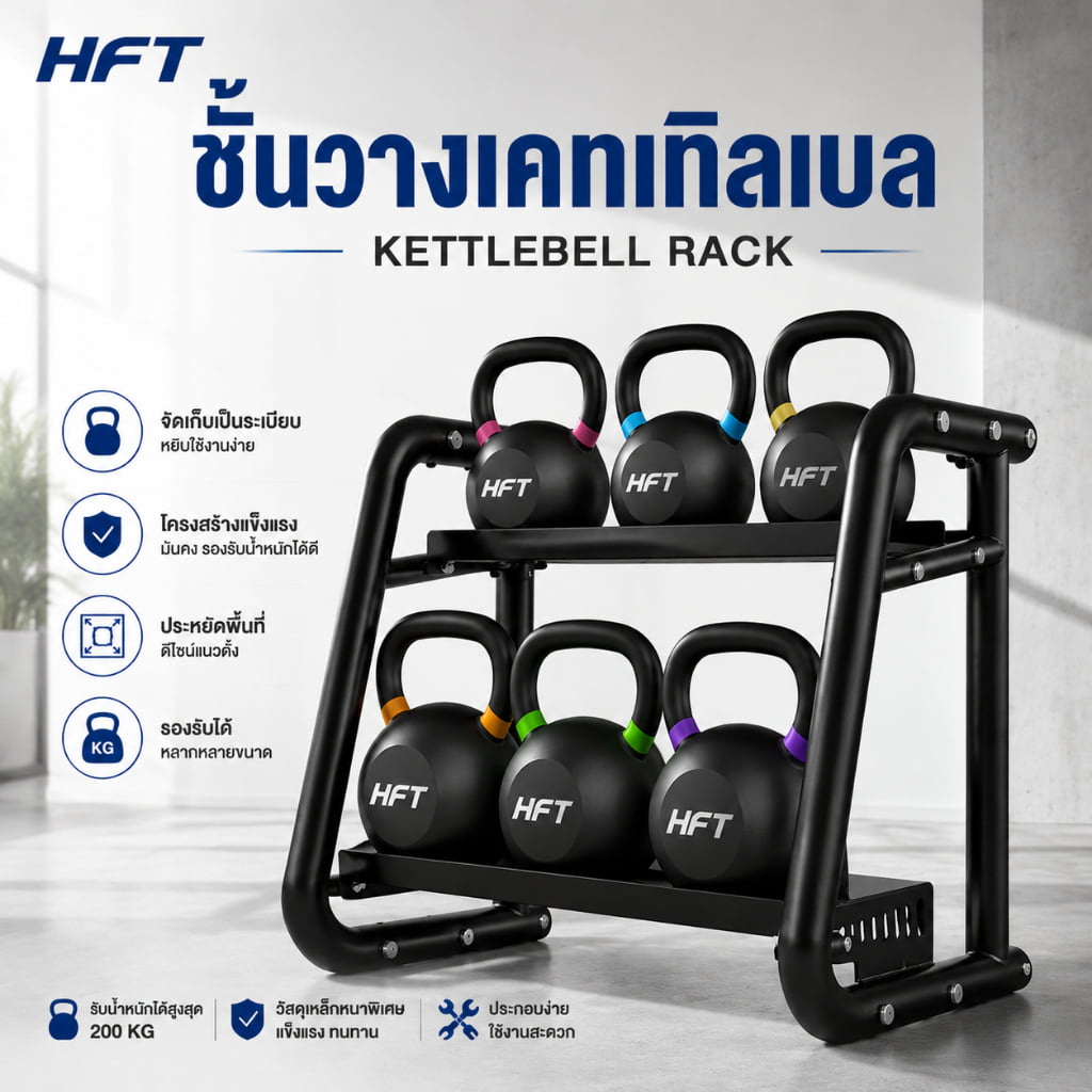 ชั้นวางเคตเทิลเบล HOMEFITTOOLS สีดำ_2